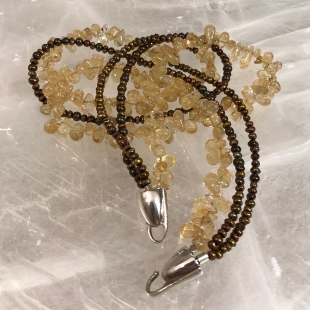 Pearl and quartz necklace - Picture 3 of 4